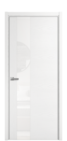 Дверь межкомнатная Vetro 14 Цвет Серый Шелк Покрытие Эмаль  Наличник Скрытый короб хром Цена 61810