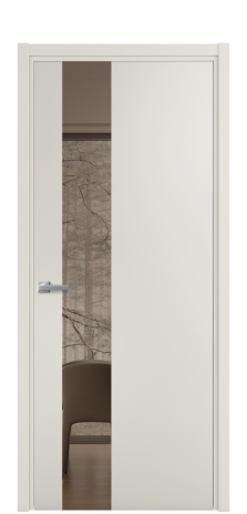 Дверь межкомнатная Vetro 14 Цвет Дымчатый Покрытие Эмаль  Наличник L 50 Цена 45175