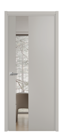 Дверь межкомнатная Vetro 14 Цвет Серый Шелк Покрытие Эмаль  Наличник L 50 Цена 44675