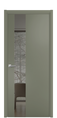 Дверь межкомнатная Vetro 14 Цвет Зеленый Покрытие Эмаль  Наличник L 50 Цена 45175