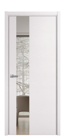 Дверь межкомнатная Vetro 14 Цвет Ясень Крем Покрытие Шпон крашеный  Наличник L 50 Цена 48025