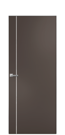 Дверь межкомнатная Vetro 17 Цвет Коричневый Покрытие Эмаль  Наличник Скрытый короб хром Цена 61810