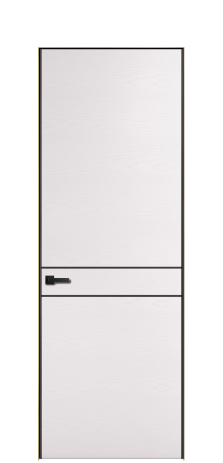 Дверь межкомнатная Слот 10-002 Цвет Ясень Крем Покрытие ЭМАЛИ Шпон крашеный Наличник Скрытый короб золото Цена 53190