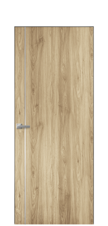 Дверь межкомнатная Slot 10-011 Цвет Орех NY светлый Покрытие ПВХ WOOD NATURAL Наличник Скрытый короб хром Цена 36910