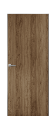 Дверь межкомнатная Slot 10-011 Цвет Орех NY классический Покрытие ПВХ WOOD NATURAL Наличник Скрытый короб хром Цена 36910