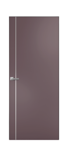 Дверь межкомнатная Slot 10-011 Цвет Лиловый Покрытие Эмаль  Наличник Скрытый короб хром Цена 58660