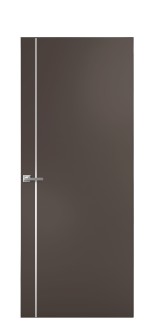 Дверь межкомнатная Slot 10-011 Цвет Коричневый Покрытие Эмаль  Наличник Скрытый короб хром Цена 58660
