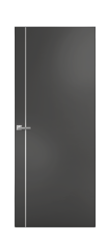 Дверь межкомнатная Slot 10-011 Цвет Антрацит Покрытие Эмаль  Наличник Скрытый короб хром Цена 58660