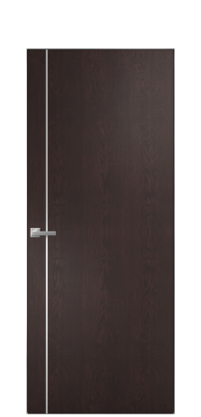 Дверь межкомнатная Slot 10-011 Цвет Мореный Дуб Покрытие Шпон натуральный  Наличник Скрытый короб хром Цена 62960