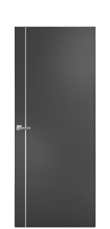 Дверь межкомнатная Slot 10-011 Цвет Ясень Антрацит Покрытие Шпон крашеный  Наличник Скрытый короб хром Цена 61110