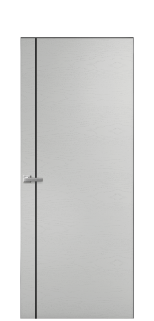 Дверь межкомнатная Slot 10-011 Цвет Ясень Телегрей Покрытие Шпон крашеный  Наличник Скрытый короб хром Цена 61110