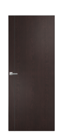 Дверь межкомнатная Слот 10-011 Цвет Мореный Дуб Покрытие Шпон натуральный  Наличник Скрытый короб хром Цена 45150