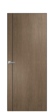 Дверь межкомнатная Slot 10-011 Цвет Дуб Мускат Покрытие Шпон натуральный  Наличник Скрытый короб хром Цена 45150