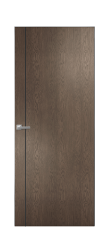 Дверь межкомнатная Slot 10-011 Цвет Дуб Марракеш Покрытие Шпон натуральный  Наличник Скрытый короб хром Цена 45150