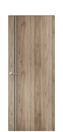 Дверь межкомнатная Slot 10-012 Цвет Орех NY смоук Покрытие ПВХ WOOD NATURAL Наличник Скрытый короб хром Цена 36910