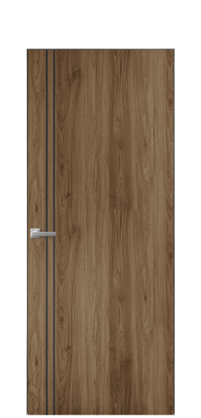 Дверь межкомнатная Slot 10-012 Цвет Орех NY классический Покрытие ПВХ WOOD NATURAL Наличник Скрытый короб хром Цена 36910