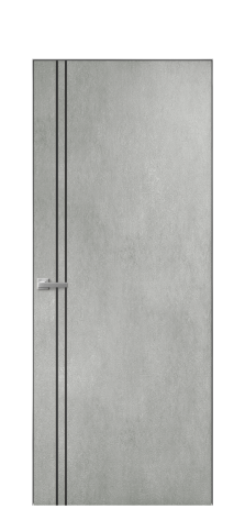 Дверь межкомнатная Slot 10-012 Цвет Бетон серый Покрытие ПВХ ORIGINAL Наличник Скрытый короб хром Цена 36910