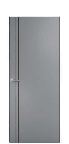 Дверь межкомнатная Slot 10-012 Цвет Гриджио Покрытие Эмаль  Наличник Скрытый короб хром Цена 58660