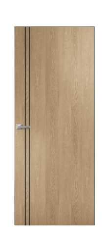 Дверь межкомнатная Slot 10-012 Цвет Дуб Светлый Покрытие Шпон натуральный  Наличник Скрытый короб хром Цена 62960