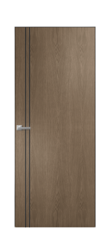 Дверь межкомнатная Slot 10-012 Цвет Дуб Мускат Покрытие Шпон натуральный  Наличник Скрытый короб хром Цена 62960