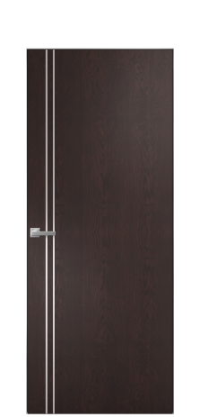 Дверь межкомнатная Slot 10-012 Цвет Мореный Дуб Покрытие Шпон натуральный  Наличник Скрытый короб хром Цена 62960