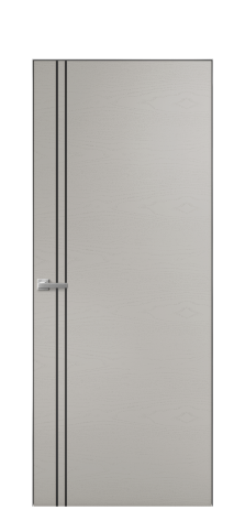 Дверь межкомнатная Slot 10-012 Цвет Ясень Серый Шелк Покрытие Шпон крашеный  Наличник Скрытый короб хром Цена 61110