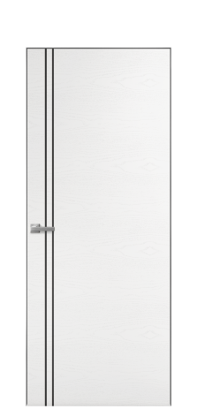 Дверь межкомнатная Slot 10-012 Цвет Ясень Белый Покрытие Шпон крашеный  Наличник Скрытый короб хром Цена 61110