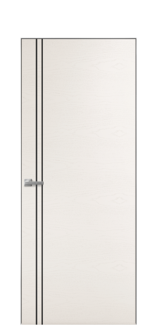 Дверь межкомнатная Slot 10-012 Цвет Ясень Молочный Покрытие Шпон крашеный  Наличник Скрытый короб хром Цена 61110