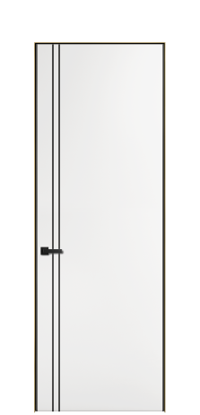 Дверь межкомнатная Слот 10-012 Цвет Белый Покрытие ЭМАЛИ Эмаль Наличник Скрытый короб золото Цена 49249