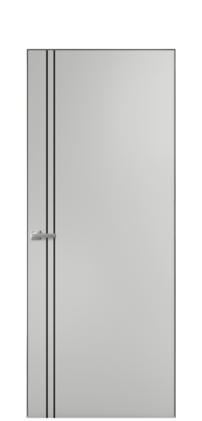 Дверь межкомнатная Slot 10-012 Цвет Телегрей Покрытие Эмаль  Наличник Скрытый короб хром Цена 41500