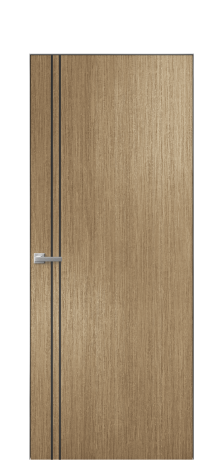 Дверь межкомнатная Slot 10-012 Цвет Дуб Янтарь Покрытие Шпон масло  Наличник Скрытый короб хром Цена 47000