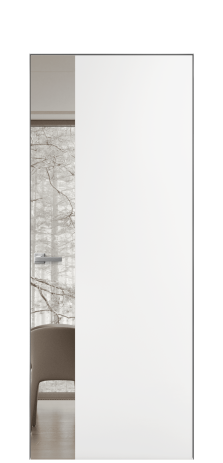 Дверь межкомнатная Vetro 19 Цвет Белый Покрытие Эмаль  Наличник Скрытый короб хром Цена 56750