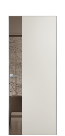 Дверь межкомнатная Vetro 19 Цвет Дымчатый Покрытие Эмаль  Наличник Скрытый короб хром Цена 62560