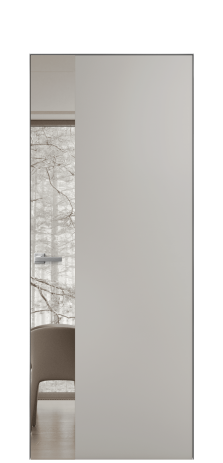 Дверь межкомнатная Vetro 19 Цвет Серый Шелк Покрытие Эмаль  Наличник Скрытый короб хром Цена 62560