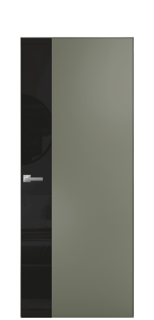 Дверь межкомнатная Vetro 19 Цвет Зеленый Покрытие Эмаль  Наличник Скрытый короб хром Цена 61810