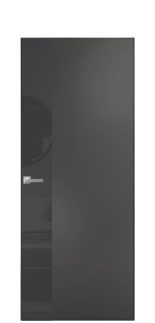 Дверь межкомнатная Vetro 19 Цвет Антрацит Покрытие Эмаль  Наличник Скрытый короб хром Цена 62560