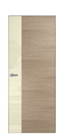 Дверь межкомнатная Vetro 19 Цвет Дуб Песочный Покрытие Шпон натуральный  Наличник Скрытый короб хром Цена 66110