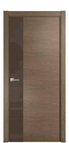 Дверь межкомнатная Vetro 19 Цвет Дуб Мускат Покрытие Шпон натуральный  Наличник L 75 Цена 51150