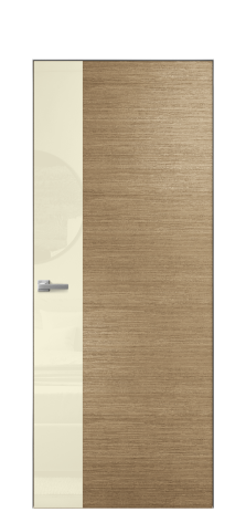 Дверь межкомнатная Vetro 19 Цвет Дуб Янтарь Покрытие Шпон масло  Наличник Скрытый короб хром Цена 67260