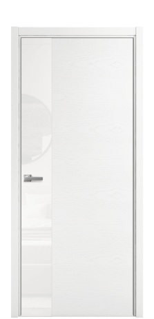 Дверь межкомнатная Vetro 19 Цвет Ясень Белый Покрытие Шпон крашеный  Наличник L 50 Цена 48025