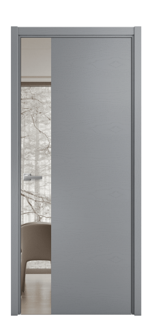 Дверь межкомнатная Vetro 19 Цвет Ясень Гриджио Покрытие Шпон крашеный  Наличник L 50 Цена 48775