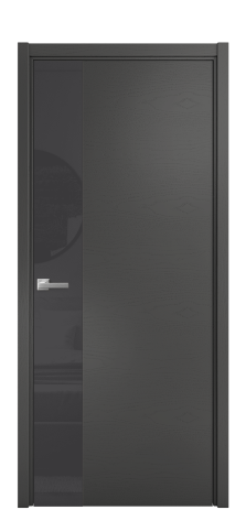 Дверь межкомнатная Vetro 19 Цвет Ясень Антрацит Покрытие Шпон крашеный  Наличник L 50 Цена 48775