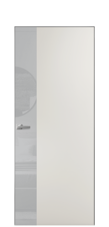 Дверь межкомнатная Ветро 19 Цвет Лайт Грей Покрытие ПВХ SOFT (ПЭТ) Наличник Скрытый короб хром Цена 46050