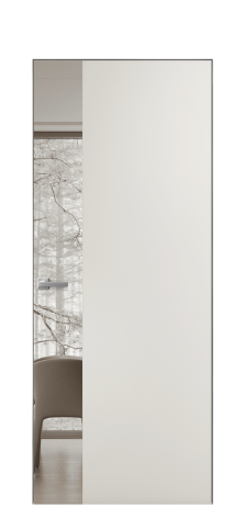 Дверь межкомнатная Ветро 19 Цвет Лайт Грей Покрытие ПВХ SOFT (ПЭТ) Наличник Скрытый короб хром Цена 46050