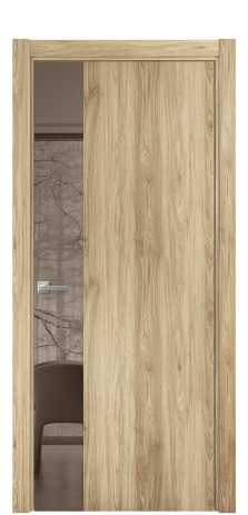 Дверь межкомнатная Ветро 19 Цвет Орех светлый Покрытие ПВХ ПОД ДЕРЕВО Наличник L 75 Цена 39150