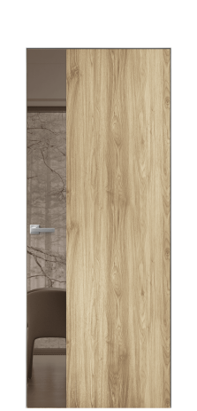 Дверь межкомнатная Ветро 19 Цвет Орех светлый Покрытие ПВХ ПОД ДЕРЕВО Наличник Скрытый короб хром Цена 46050