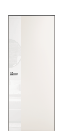 Дверь межкомнатная Ветро 19 Цвет Молочный Покрытие Эмаль  Наличник Скрытый короб хром Цена 49850