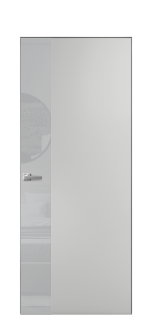 Дверь межкомнатная Ветро 19 Цвет Телегрей Покрытие Эмаль  Наличник Скрытый короб хром Цена 50600