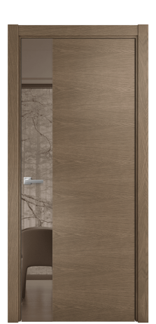 Дверь межкомнатная Ветро 19 Цвет Дуб Мускат Покрытие Шпон натуральный  Наличник L 75 Цена 56700