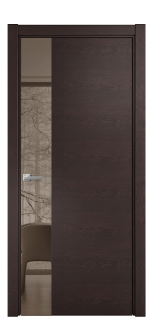 Дверь межкомнатная Ветро 19 Цвет Мореный Дуб Покрытие Шпон натуральный  Наличник L 75 Цена 56700